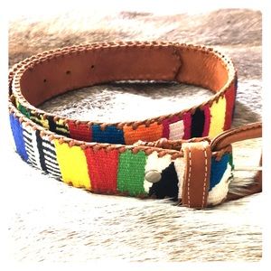 Vintage handmade Guatemalan belt  34”